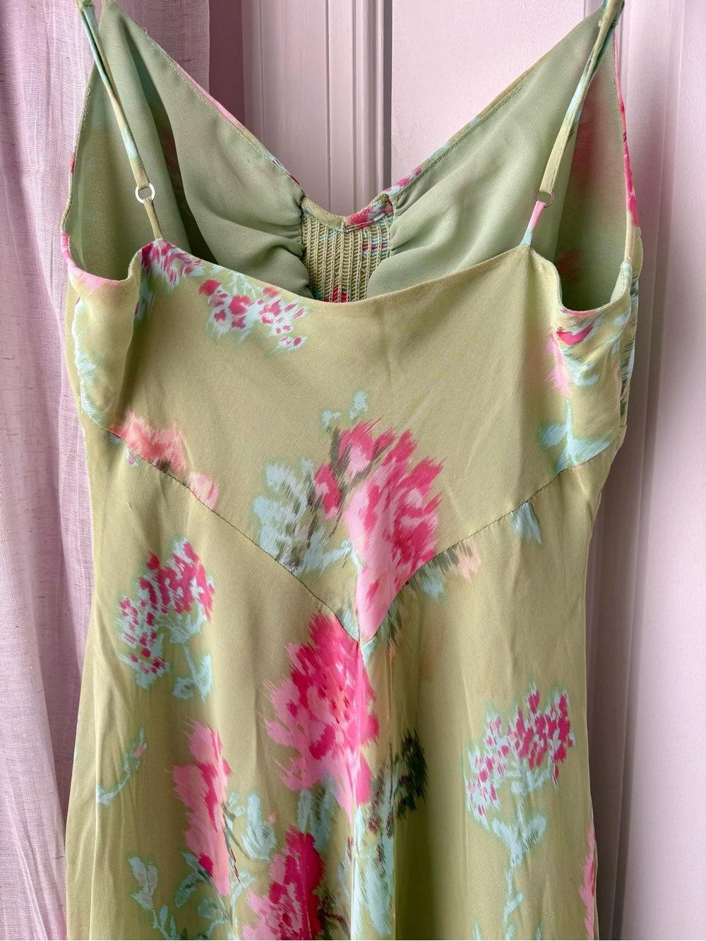 Vintage Betsy Johnson Bias Cut Hankerchief Midi Dress - Picture 3 of 10
